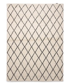 Wool rug - Vinduer cream/black - overzicht boven, thumbnail