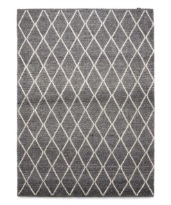 Wool rug - Vinduer dark grey/cream - overzicht boven, thumbnail