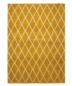 Wool rug - Vinduer ochre yellow/cream - overzicht boven