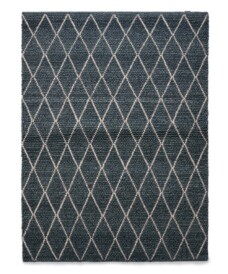 Wool rug - Vinduer petrol/grey - overzicht boven, thumbnail