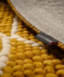 Wool rug - Vinduer ochre yellow/cream - close up materiaal, thumbnail Wool rug - Vinduer ochre yellow/cream - close up materiaal, thumbnail
