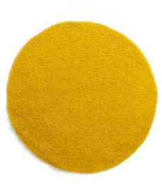 Round thick rug - Shaggy Trend yellow - overzicht boven, thumbnail