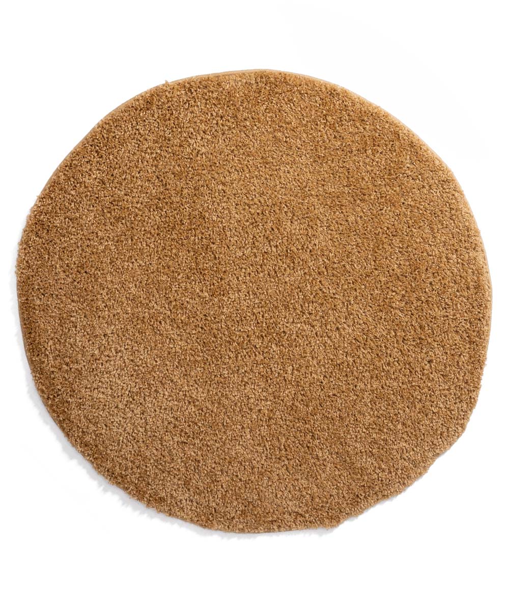 Round thick rug - Shaggy Trend gold - overzicht boven Round thick rug - Shaggy Trend gold - overzicht boven
