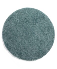 Round thick rug - Shaggy Trend light blue - overzicht boven, thumbnail