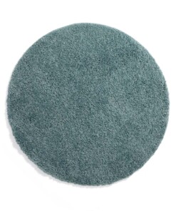 Round thick rug - Shaggy Trend light blue - overzicht boven