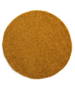 Round thick rug - Shaggy Trend mustard yellow - overzicht boven