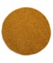 Round thick rug - Shaggy Trend mustard yellow - overzicht boven, thumbnail