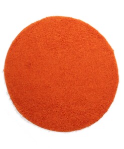 Round thick rug - Shaggy Trend orange - overzicht boven