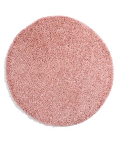 Round thick rug - Shaggy Trend pink - overzicht boven, thumbnail