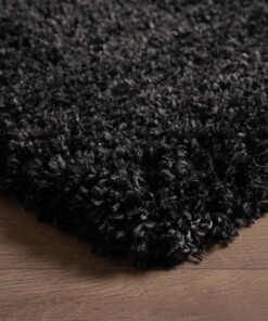 Thick rug - Cozy Shaggy anthracite - close up hoek, thumbnail