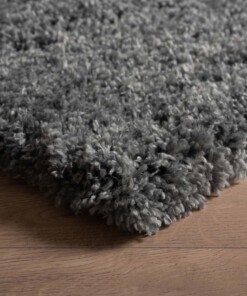Thick rug - Cozy Shaggy grey - close up hoek, thumbnail