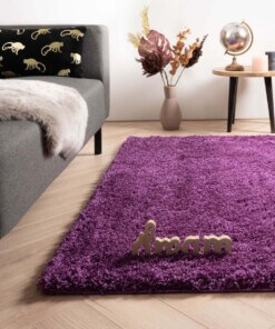 Thick rug - Cozy Shaggy purple - sfeer, thumbnail