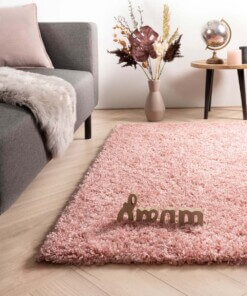Thick rug - Cozy Shaggy pink - sfeer, thumbnail