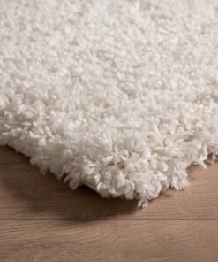 Thick rug - Cozy Shaggy white - close up hoek, thumbnail