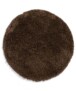 Round thick rug - Cozy Shaggy brown - overzicht boven, thumbnail