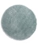 Round thick rug - Cozy Shaggy light blue - overzicht boven, thumbnail