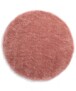 Round thick rug - Cozy Shaggy pink - overzicht boven, thumbnail