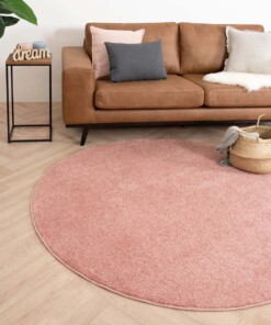 Round rug - Fine pink - sfeer