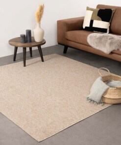 Square low pile rug - Lush beige - sfeer, thumbnail