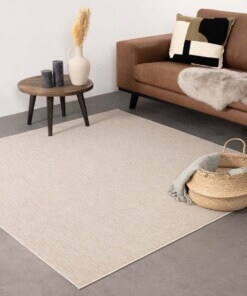 Square low pile rug - Lush cream - sfeer