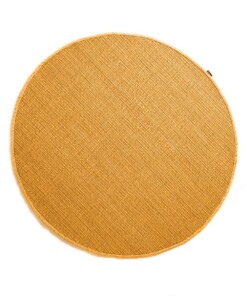 Round wool rug - Lett mustard yellow - overzicht boven
