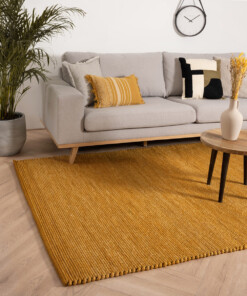 Wool rug - Lett mustard yellow - sfeer