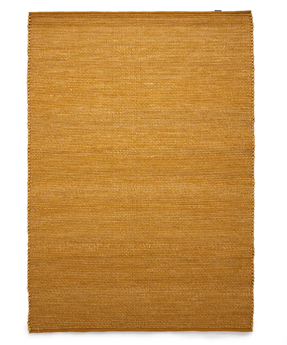 Wool rug - Lett mustard yellow - overzicht Wool rug - Lett mustard yellow - overzicht