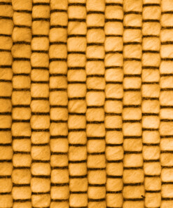 Round wool rug - Lett mustard yellow - close up