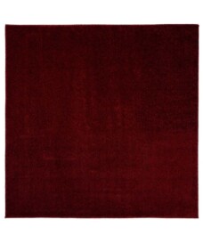 Square low pile rug - Fine red - overzicht boven, thumbnail