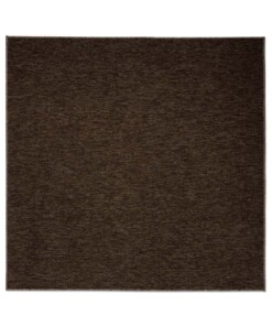 Square low pile rug - Lush brown - overzicht boven