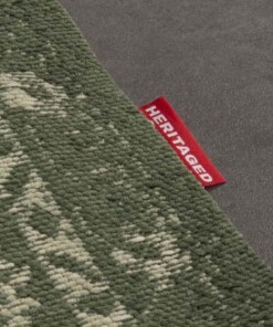 Vintage rug - Nomad green - close up zijkant, thumbnail