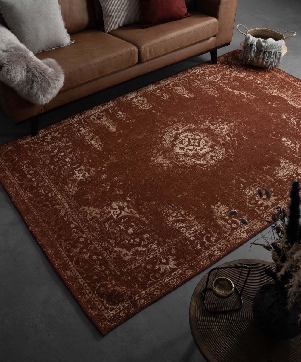Vintage rug - Nomad rusty brown - sfeer Vintage rug - Nomad rusty brown - sfeer