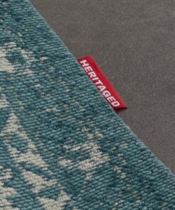 Vintage rug - Nomad grey/blue - close up zijkant, thumbnail