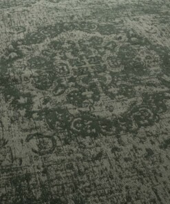 Vintage rug - Traditions green - close up materiaal, thumbnail