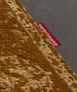 Vintage rug - Traditions mustard yellow - close up zijkant, thumbnail