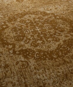 Vintage rug - Traditions mustard yellow - close up materiaal, thumbnail