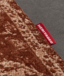 Vintage rug - Traditions rusty brown - close up zijkant, thumbnail