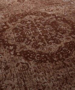 Vintage rug - Traditions rusty brown - close up materiaal, thumbnail