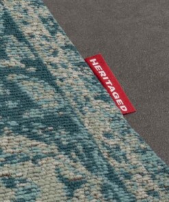 Vintage rug - Traditions grey/blue - close up zijkant, thumbnail
