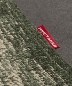 Vintage rug - Village green - close up zijkant, thumbnail