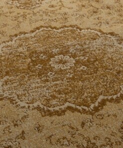 Vintage rug - Village mustard yellow - close up materiaal, thumbnail