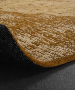 Vintage rug - Village mustard yellow - close up vouw, thumbnail