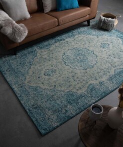 Vintage rug - Village grey/blue - sfeer