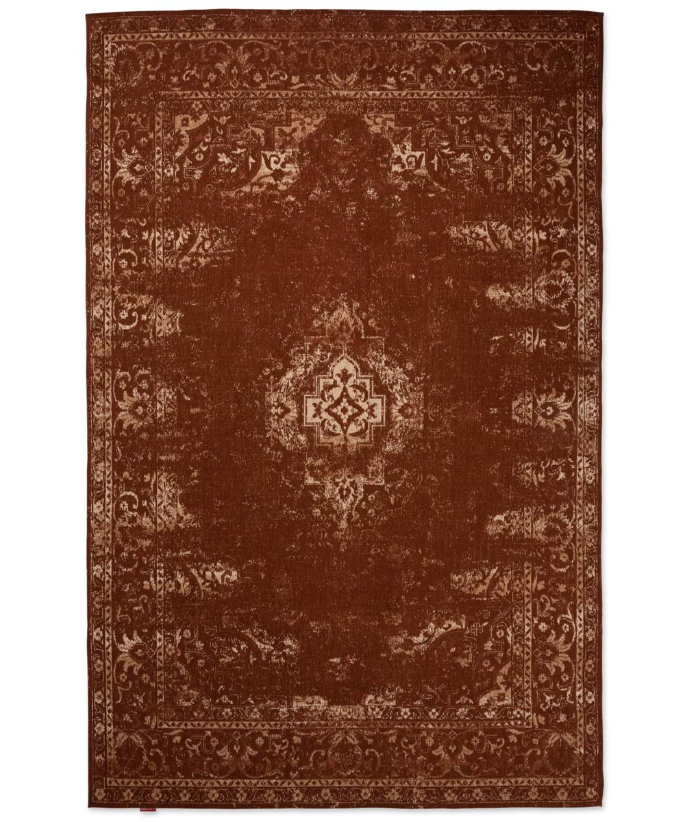 Vintage rug - Nomad rusty brown - overzicht boven Vintage rug - Nomad rusty brown - overzicht boven