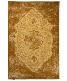 Vintage rug - Village mustard yellow - overzicht boven, thumbnail