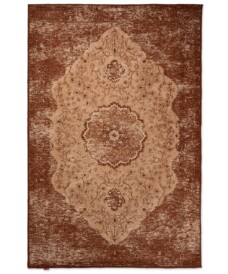 Vintage rug - Village rusty brown - overzicht boven, thumbnail