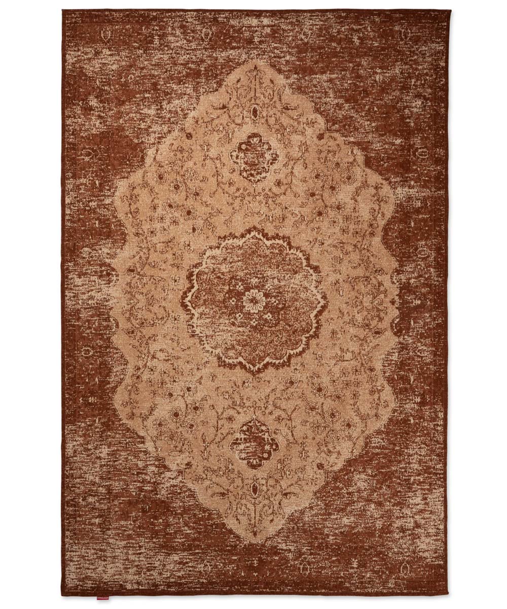 Vintage rug - Village rusty brown - overzicht boven Vintage rug - Village rusty brown - overzicht boven