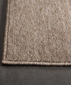 Square low pile rug - Lush beige - close up hoek, thumbnail