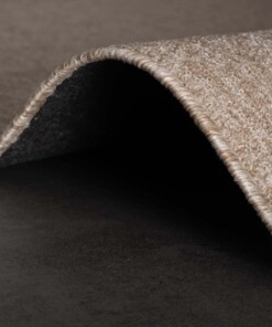 Square low pile rug - Lush beige - close up vouw, thumbnail