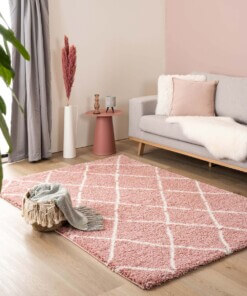 Berber rug - Artisan pink/white - sfeer